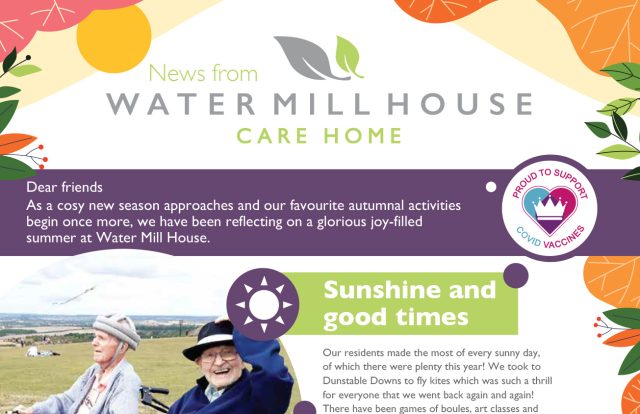 Water Mill House autumn newsletter