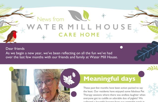Winter news from Water Mill House care home
